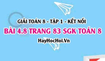 Giải bài 4.8 trang 83 Toán 8 Tập 1 SGK Kết nối tri thức